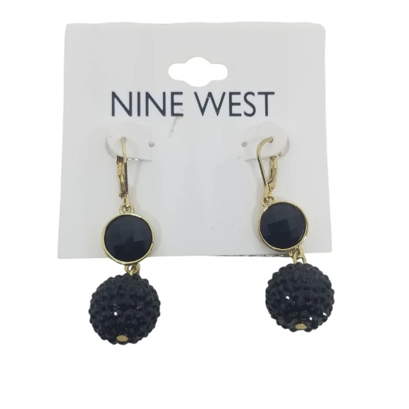 NINE WEST NWT BLACK COLLECTION 3 PAIR EARRINGS BUNDLE - Picture 4 of 7